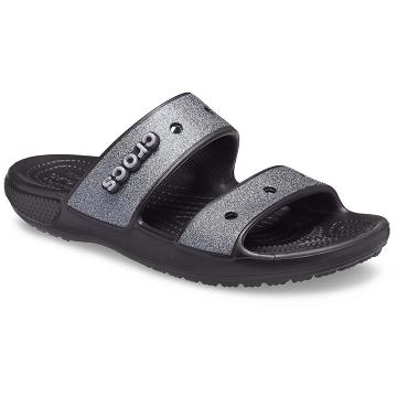 Crocs Classic Glitter Men's Sandals Silver / Black | Australia 1237GSOL